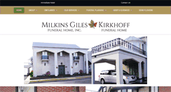 Desktop Screenshot of milkinsgilesfuneralhome.com