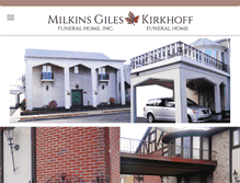 Tablet Screenshot of milkinsgilesfuneralhome.com